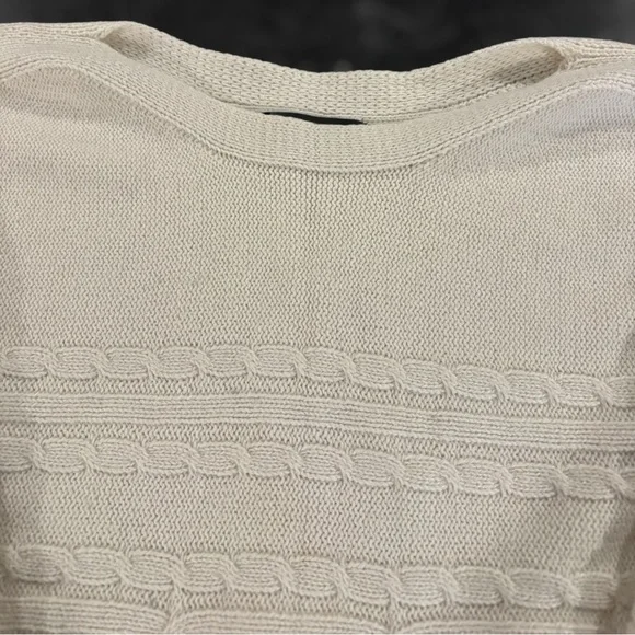 Banana Republic Women’s Size XS/Small Cable Knit Sweater Poncho Cream Beige EUC - Picture 8 of 11